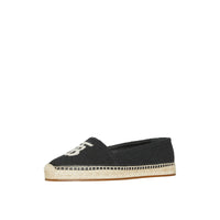 BLACK/ECRU Espadrilles en coton et cuir Monogram