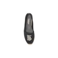BLACK/ECRU Espadrilles en coton et cuir Monogram