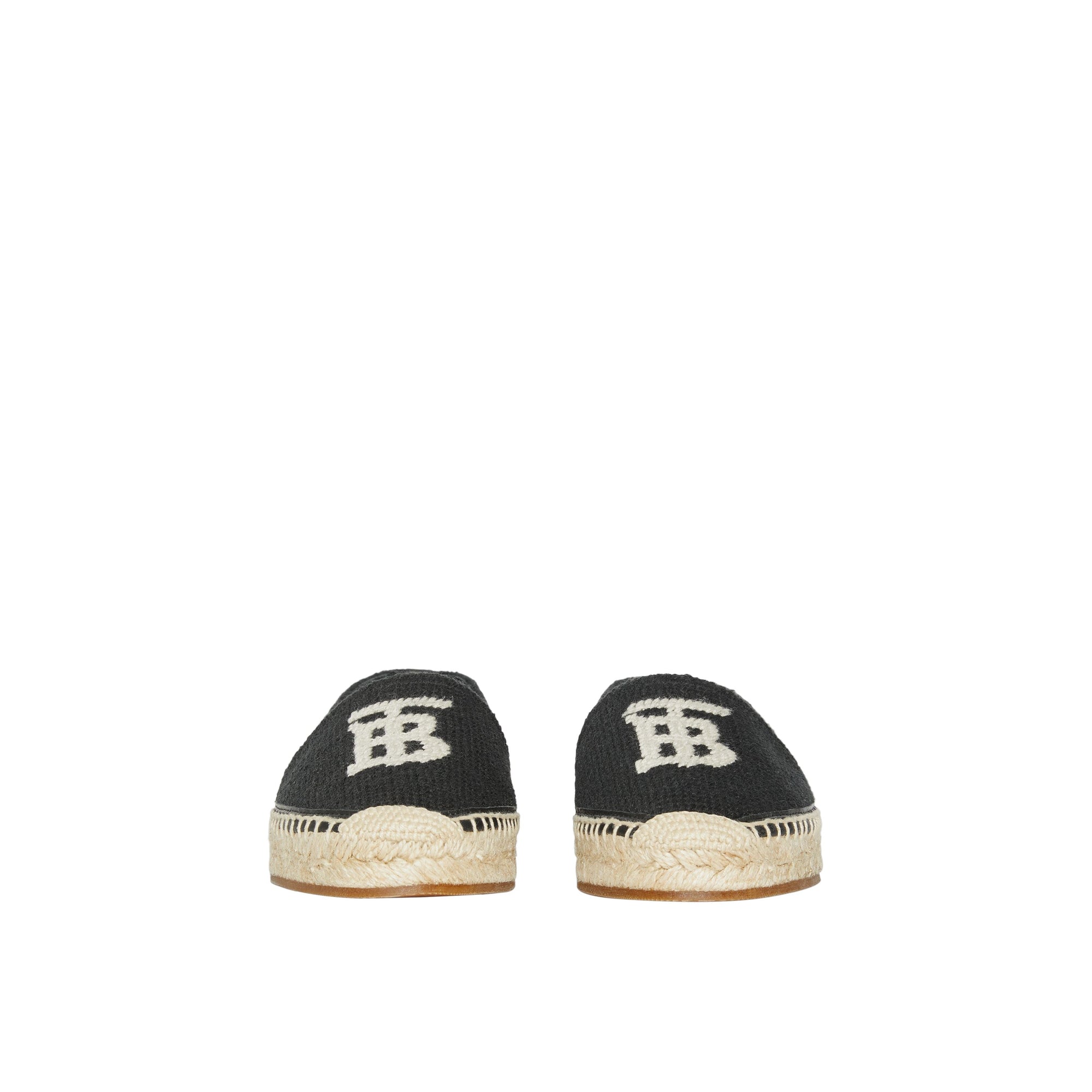BLACK/ECRU Espadrilles en coton et cuir Monogram