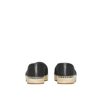 BLACK/ECRU Espadrilles en coton et cuir Monogram