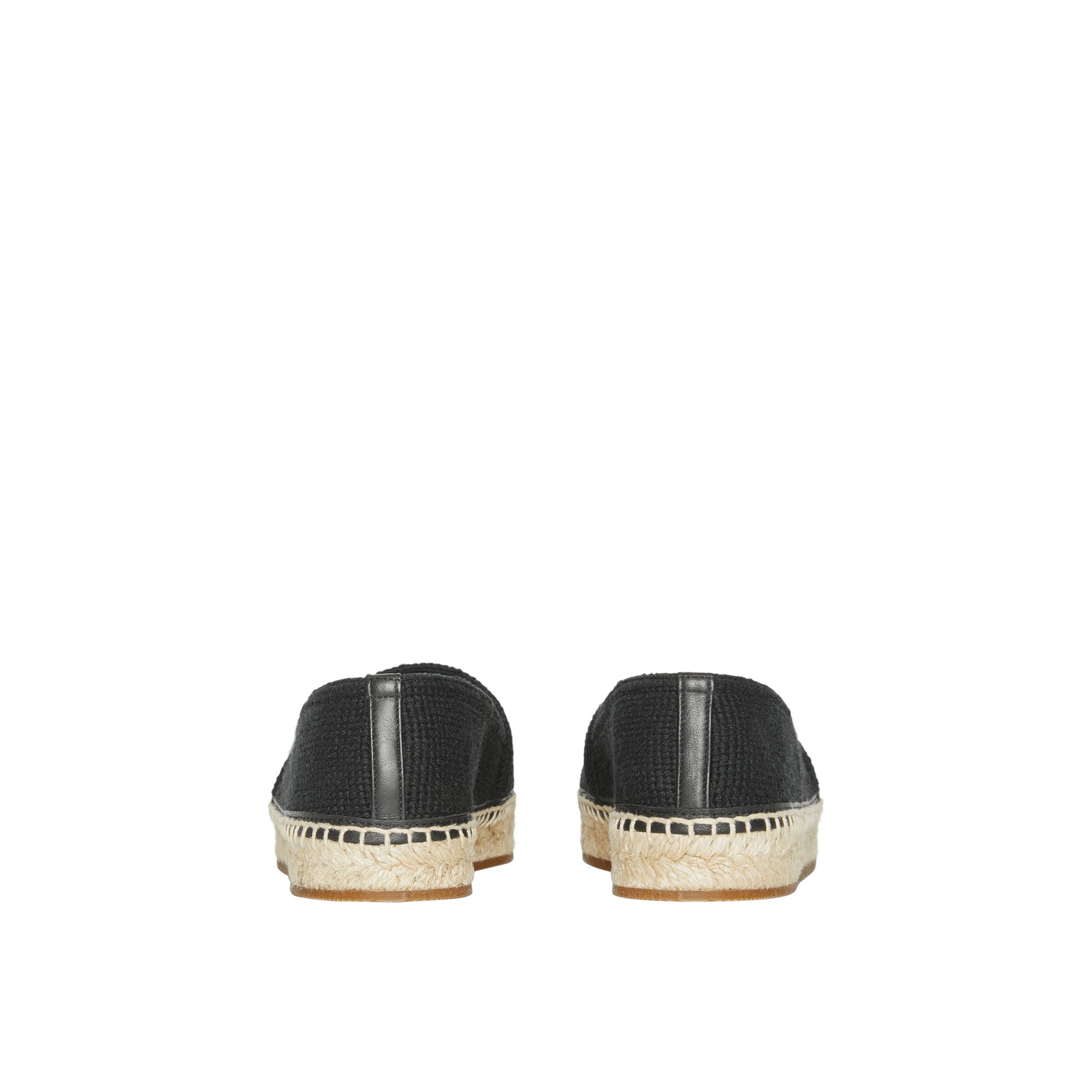 BLACK/ECRU Espadrilles en coton et cuir Monogram
