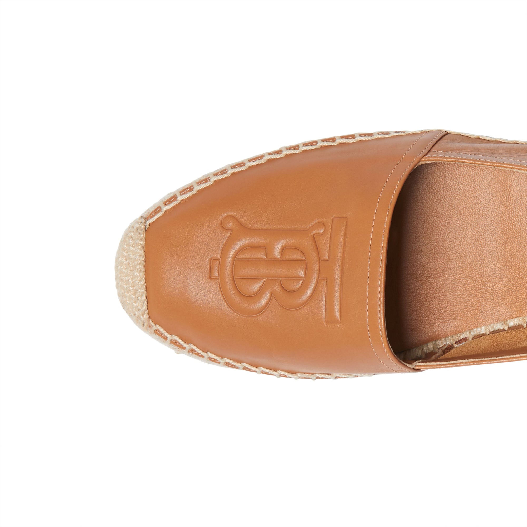 CAMEL Espadrilles en cuir d'agneau à motif Monogram
