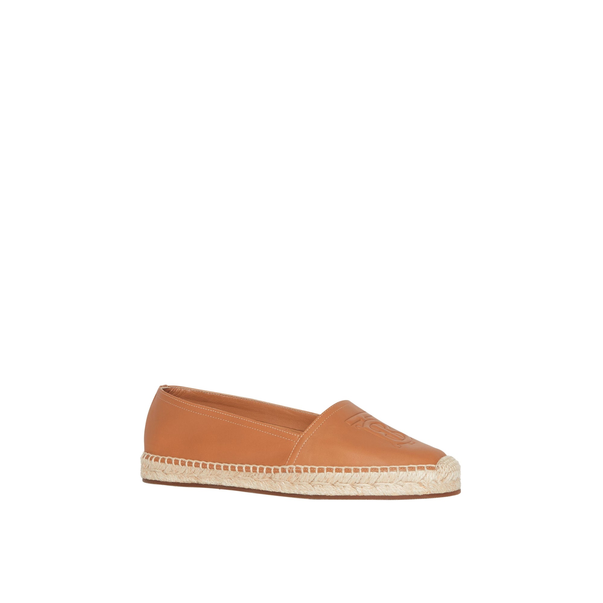 CAMEL Espadrilles en cuir d'agneau à motif Monogram