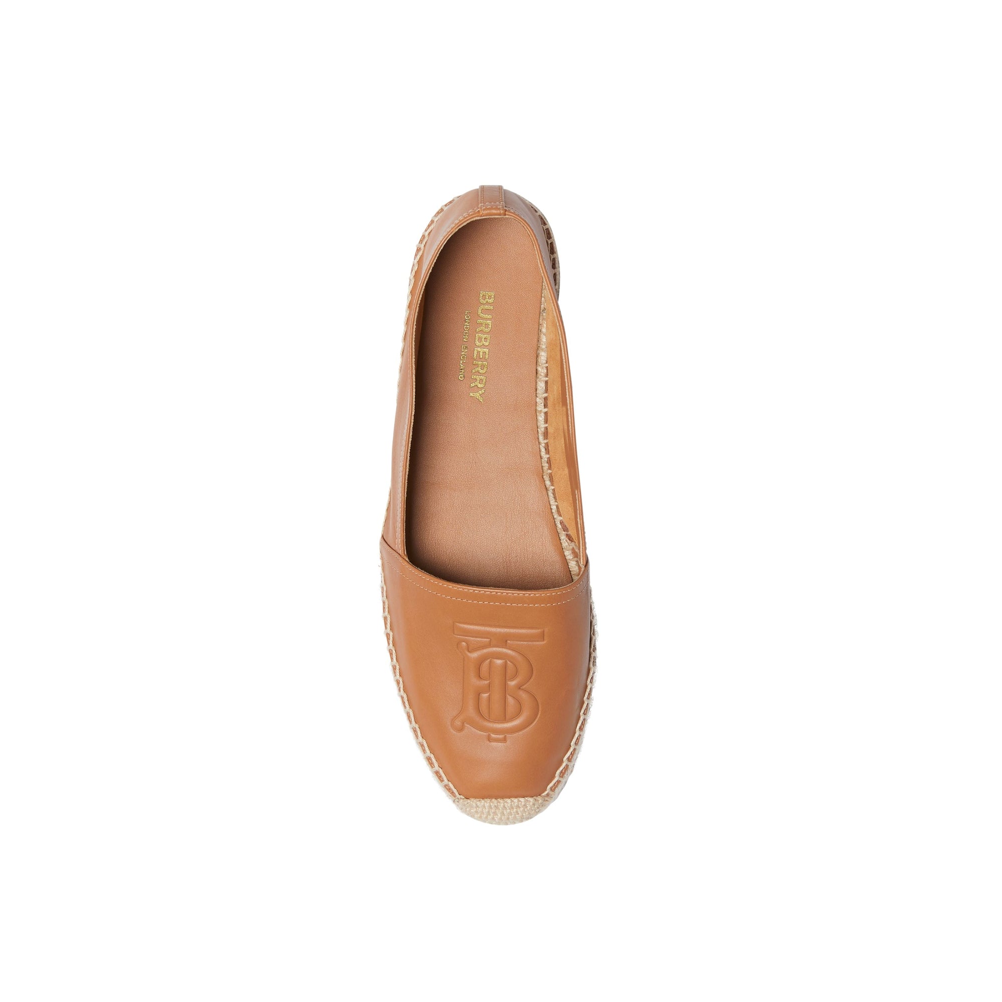 CAMEL Espadrilles en cuir d'agneau à motif Monogram