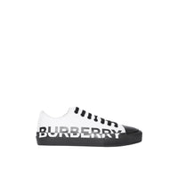 OPTIC WHITE/BLACK Sneakers en gabardine de coton bicolore avec logo