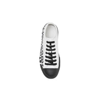 OPTIC WHITE/BLACK Sneakers en gabardine de coton bicolore avec logo