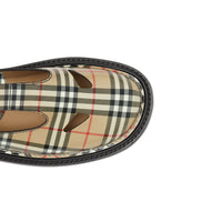 ARCHIVE BEIGE Salomés en cuir Vintage check