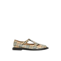 ARCHIVE BEIGE Salomés en cuir Vintage check