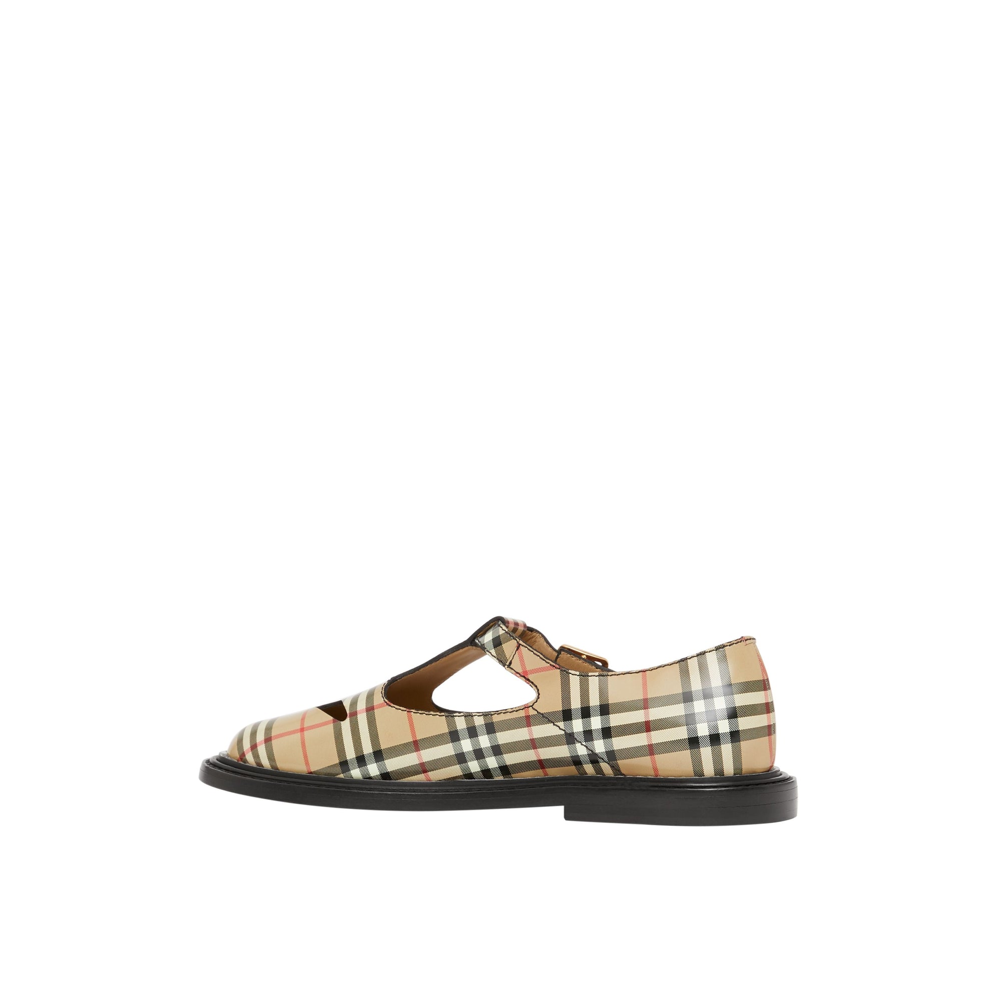 ARCHIVE BEIGE Salomés en cuir Vintage check
