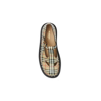 ARCHIVE BEIGE Salomés en cuir Vintage check