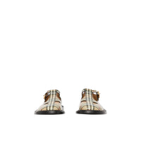 ARCHIVE BEIGE Salomés en cuir Vintage check