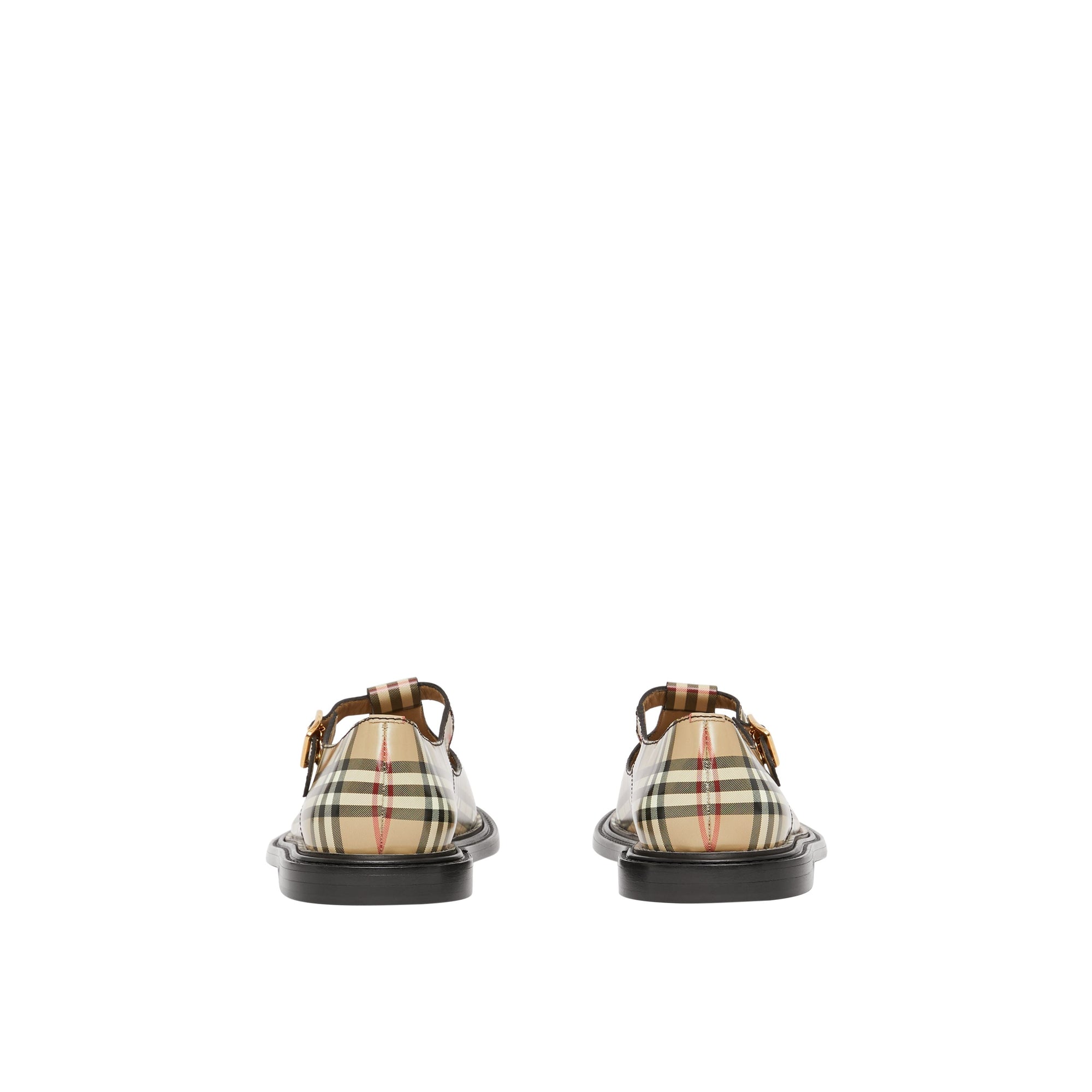 ARCHIVE BEIGE Salomés en cuir Vintage check