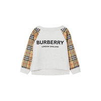 WHITE MELANGE Sweat-shirt en coton avec logo et Vintage check