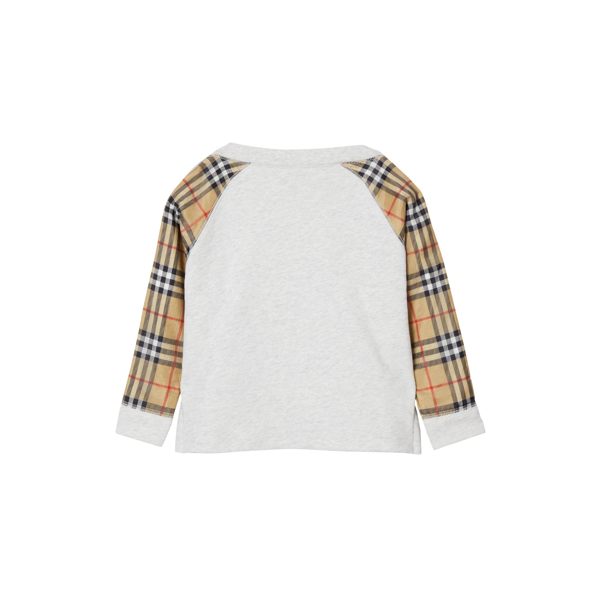 WHITE MELANGE Sweat-shirt en coton avec logo et Vintage check