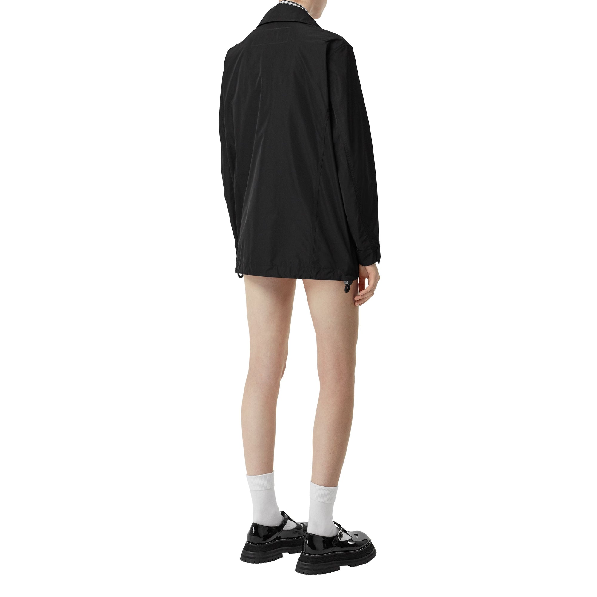 BLACK Veste en taffetas à mémoire de forme avec capuche amovible