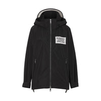 BLACK Veste en taffetas à mémoire de forme avec capuche amovible