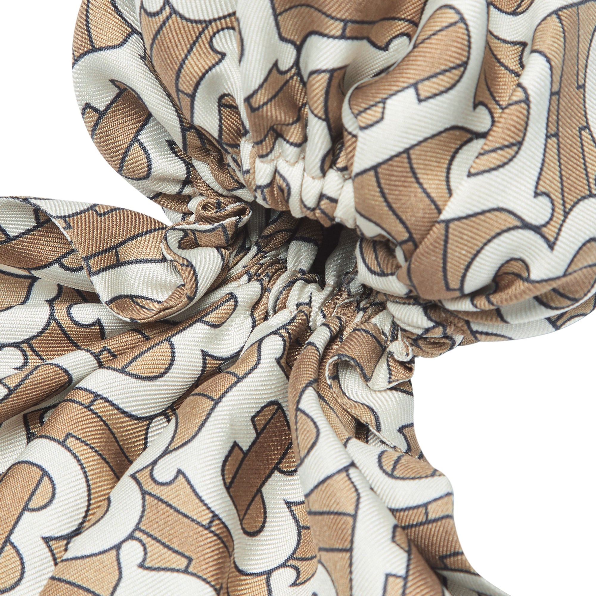 Foulard pour cheveux en soie monogram - Olive pâle