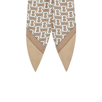 Foulard pour cheveux en soie monogram - Olive pâle
