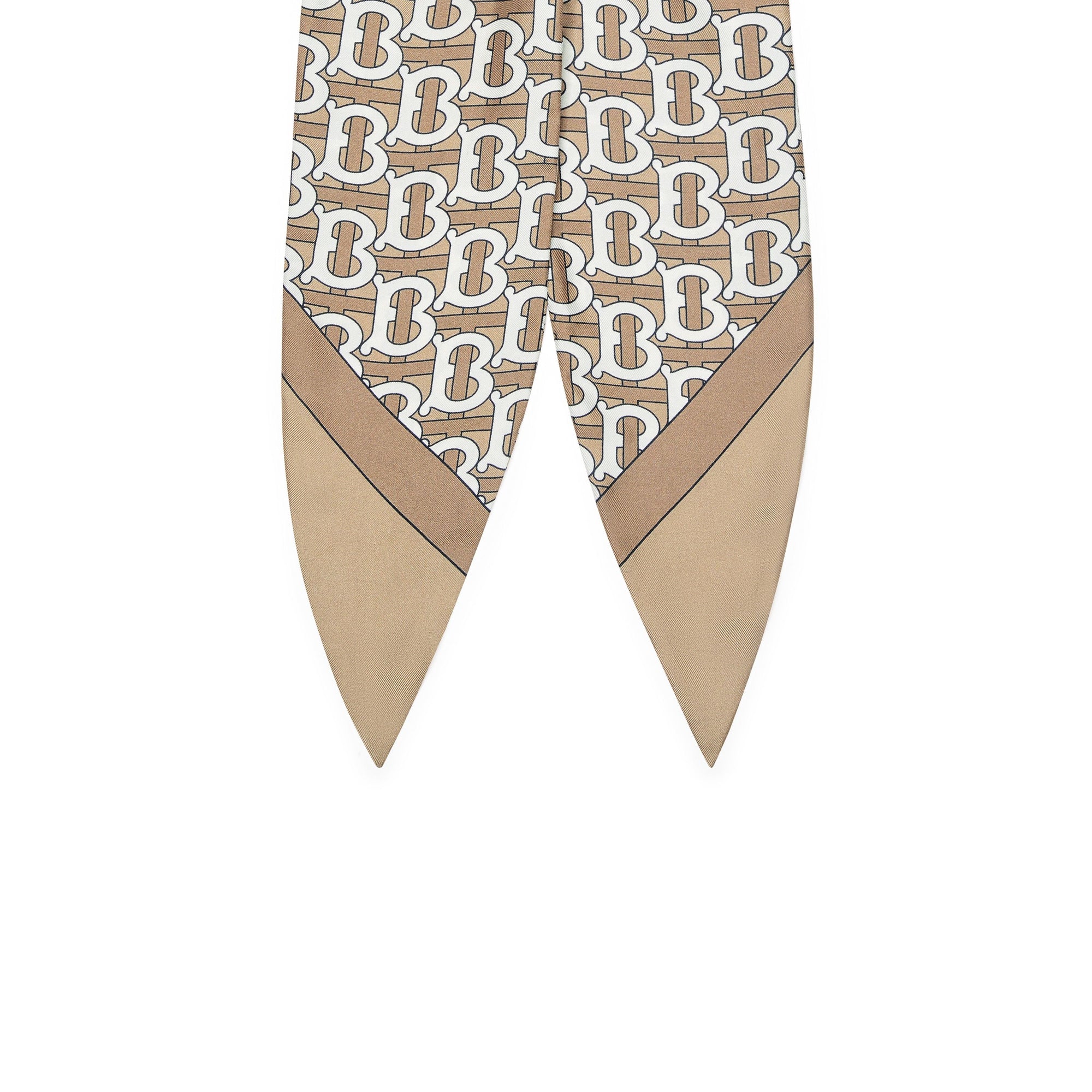 Foulard pour cheveux en soie monogram - Olive pâle