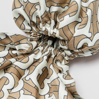 Foulard pour cheveux en soie monogram - Olive pâle