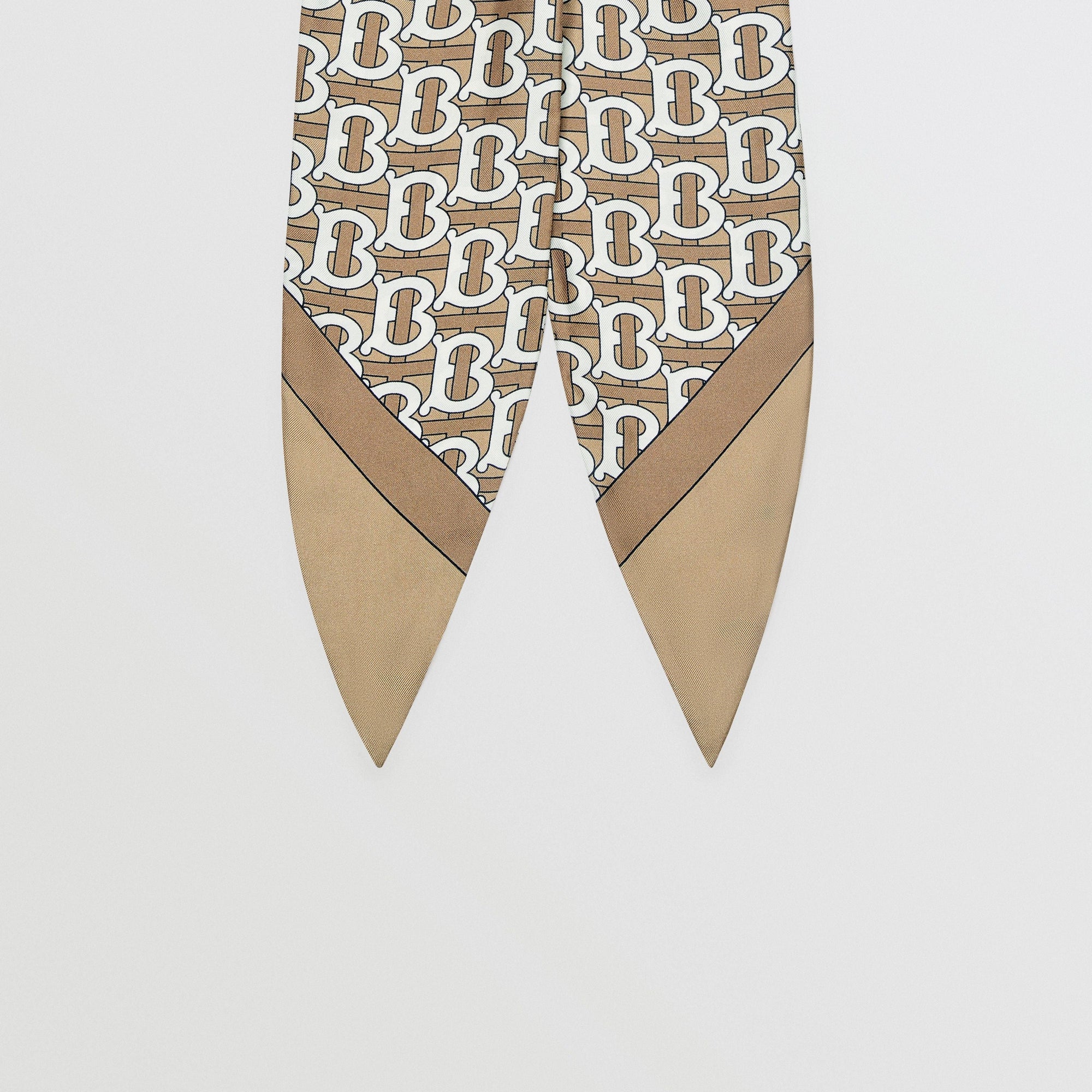 Foulard pour cheveux en soie monogram - Olive pâle