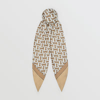 Foulard pour cheveux en soie monogram - Olive pâle