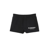 BLACK Short à cordon de serrage en coton avec logo