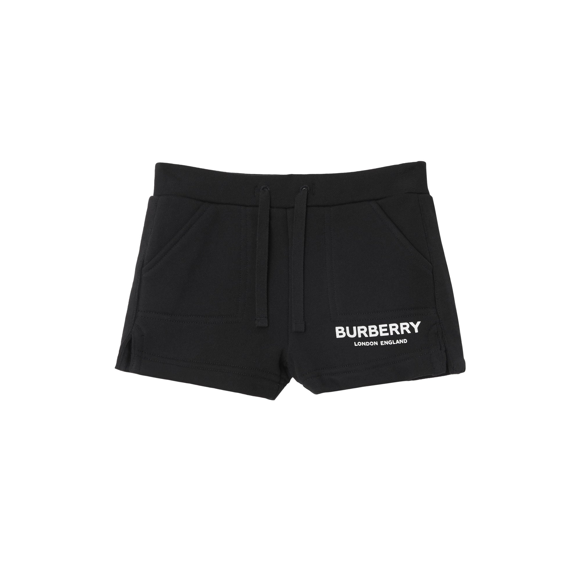 BLACK Short à cordon de serrage en coton avec logo