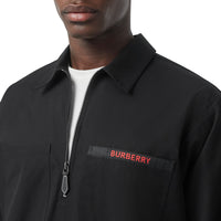 BLACK Chemise à manches courtes de style militaire à logo