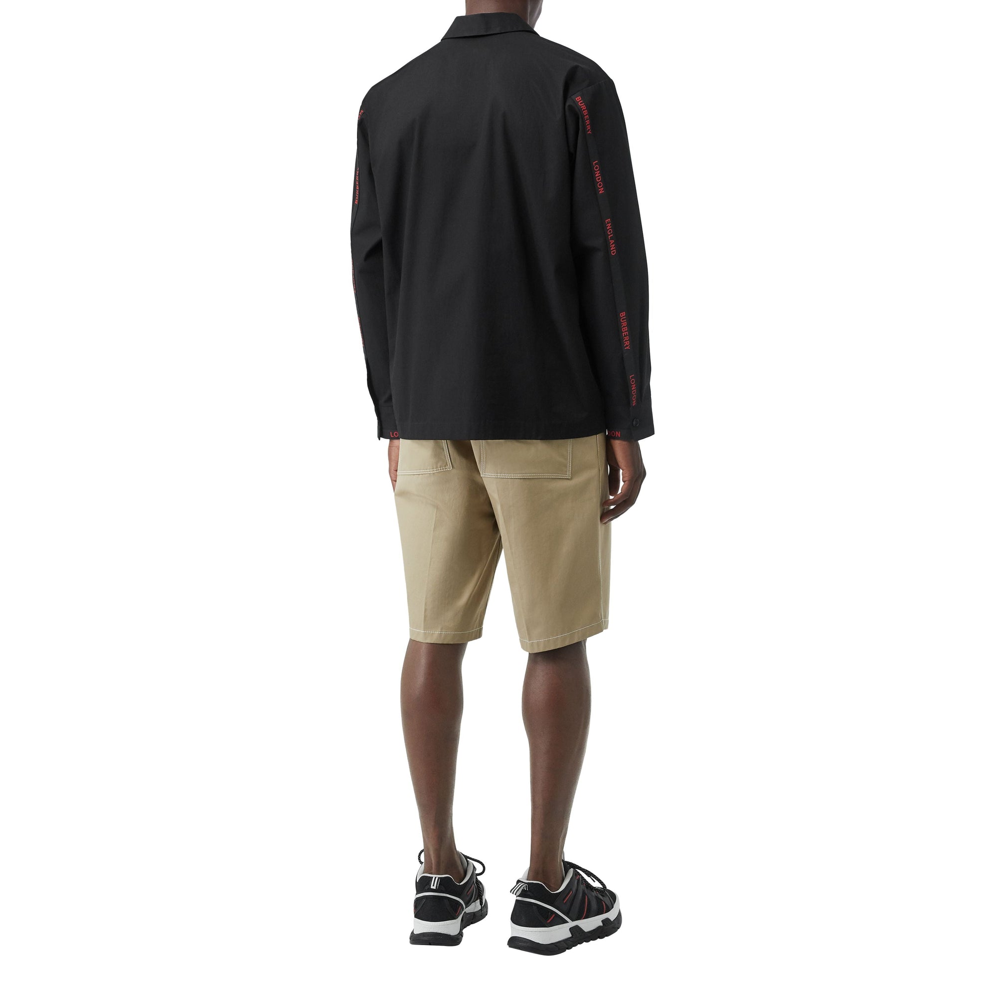 BLACK Chemise à manches courtes de style militaire à logo