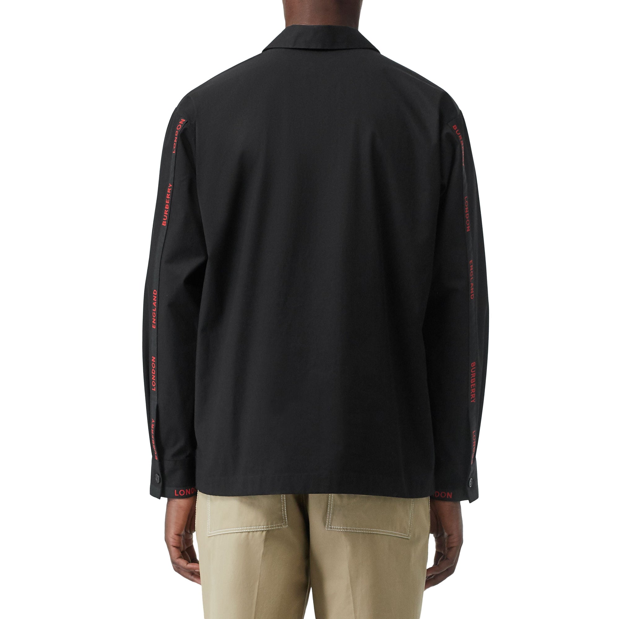 BLACK Chemise à manches courtes de style militaire à logo