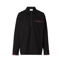 BLACK Chemise à manches courtes de style militaire à logo