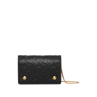 Porte-cartes en cuir Monogram avec sangle amovible - Noir