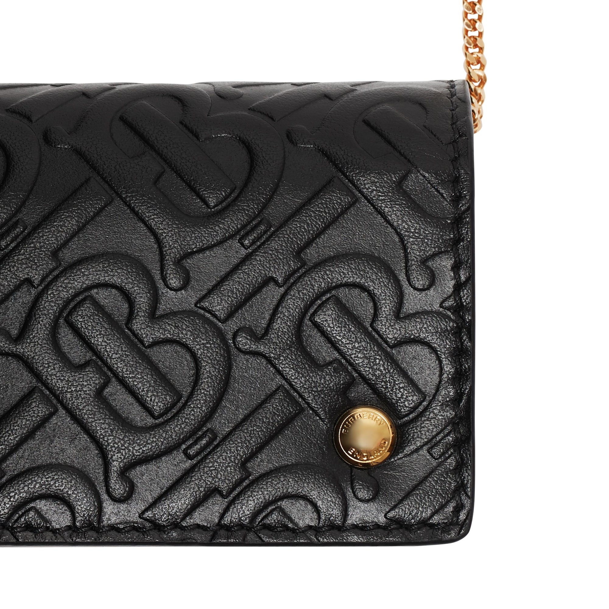 BLACK Porte-cartes en cuir Monogram avec sangle amovible