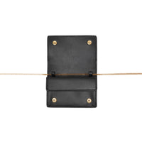 Porte-cartes en cuir monogram avec sangle amovible - Noir