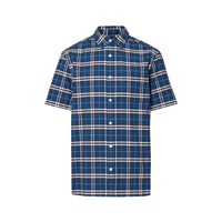 STEEL BLUE IP CHK Chemise à manches courtes en coton check extensible