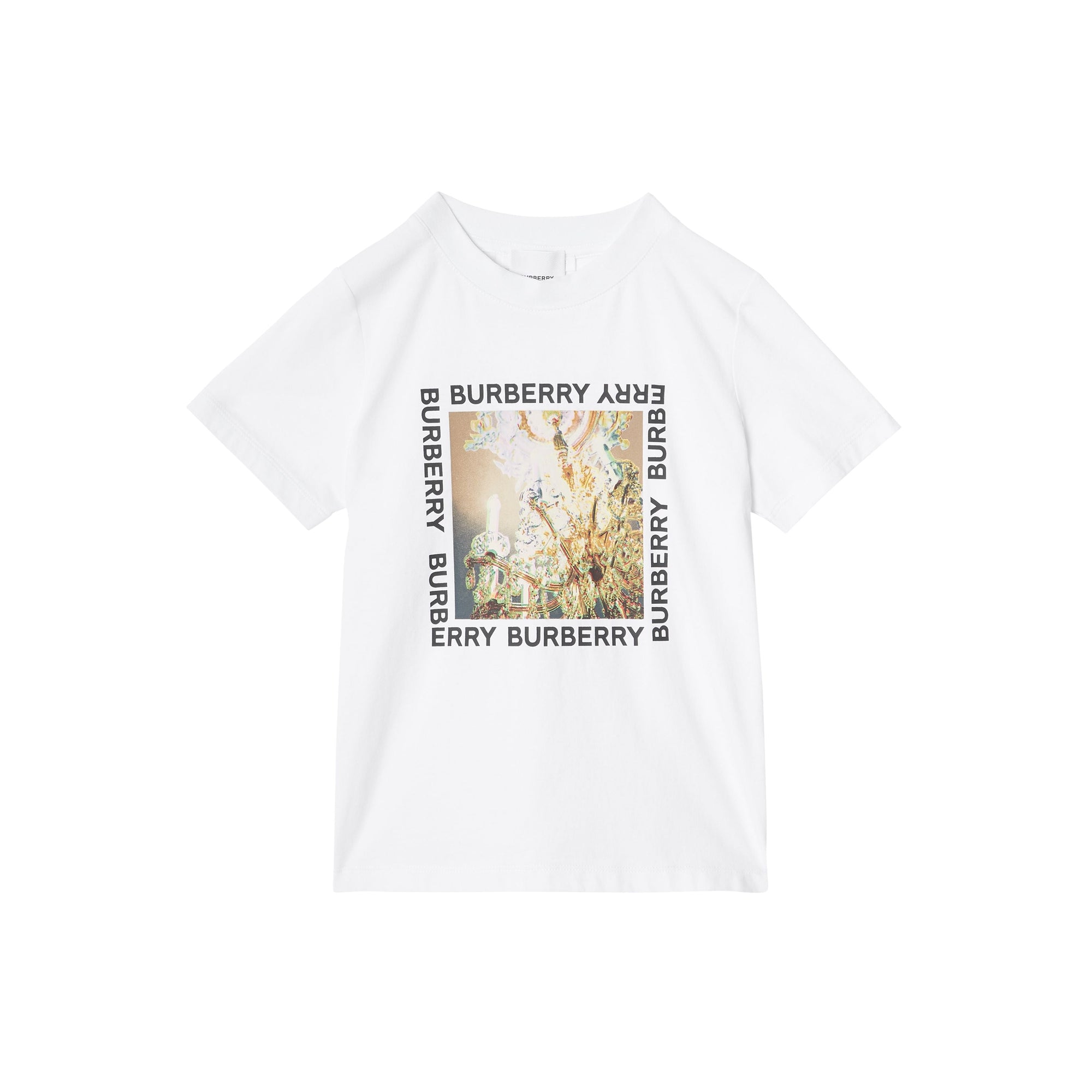 WHITE T-shirt en coton avec imprimé lustre