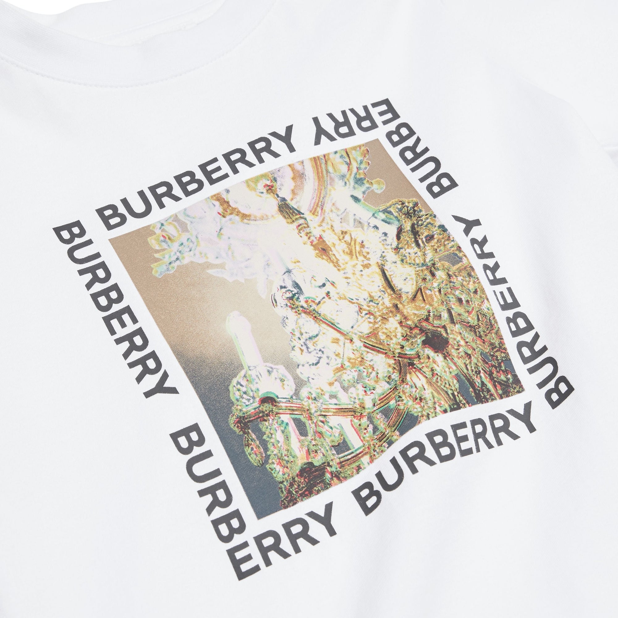 WHITE T-shirt en coton avec imprimé lustre