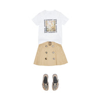 WHITE T-shirt en coton avec imprimé lustre