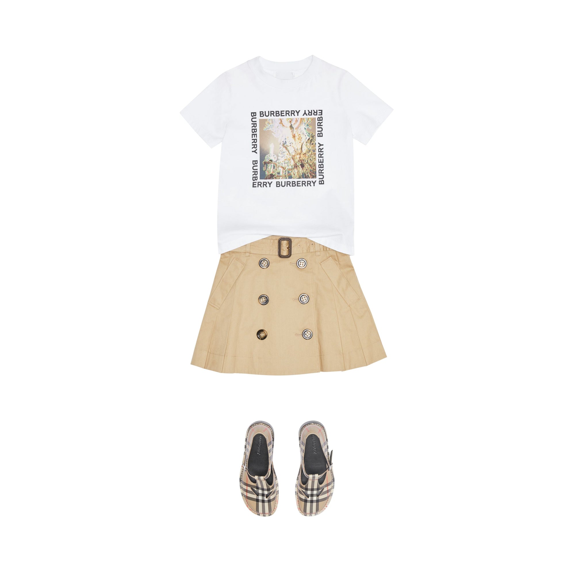 WHITE T-shirt en coton avec imprimé lustre