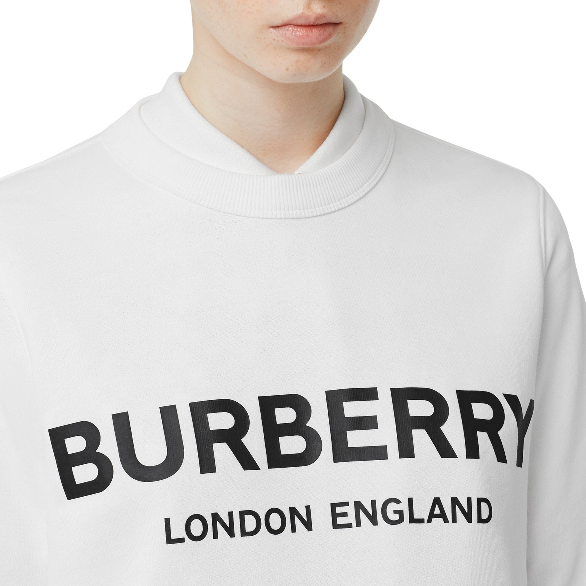WHITE Sweat-shirt en coton avec logo