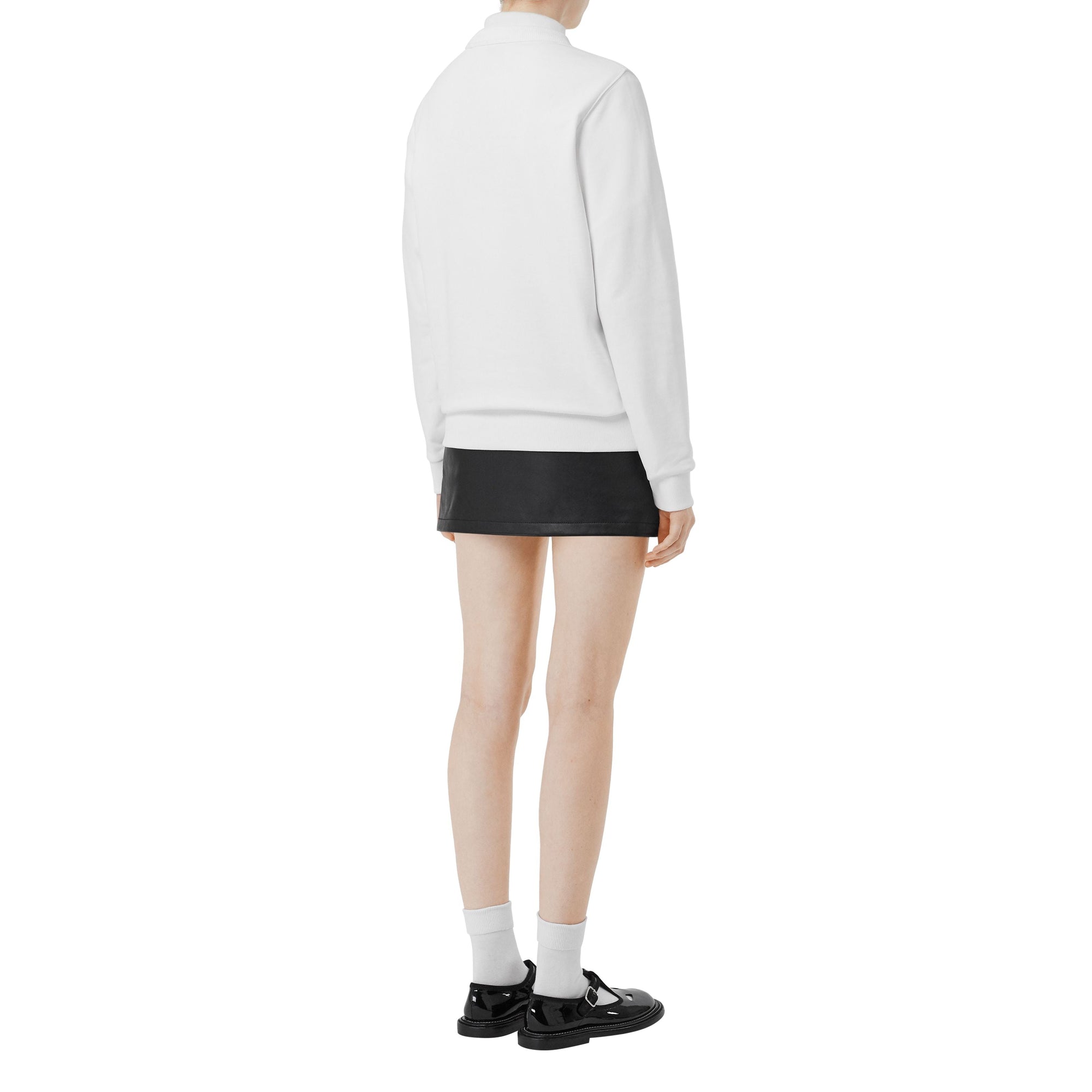 WHITE Sweat-shirt en coton avec logo