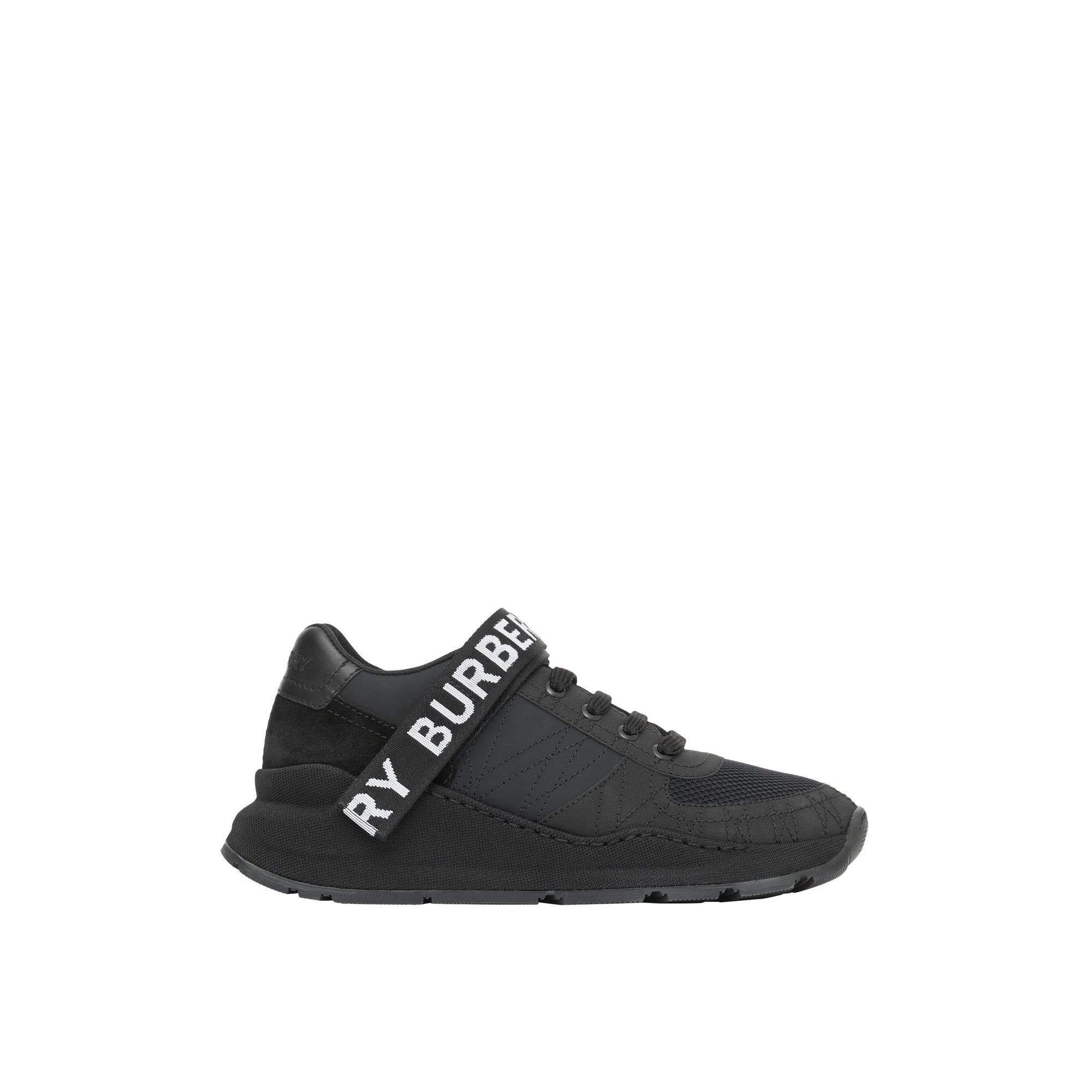 BLACK Sneakers en cuir, nubuck et mesh avec logo