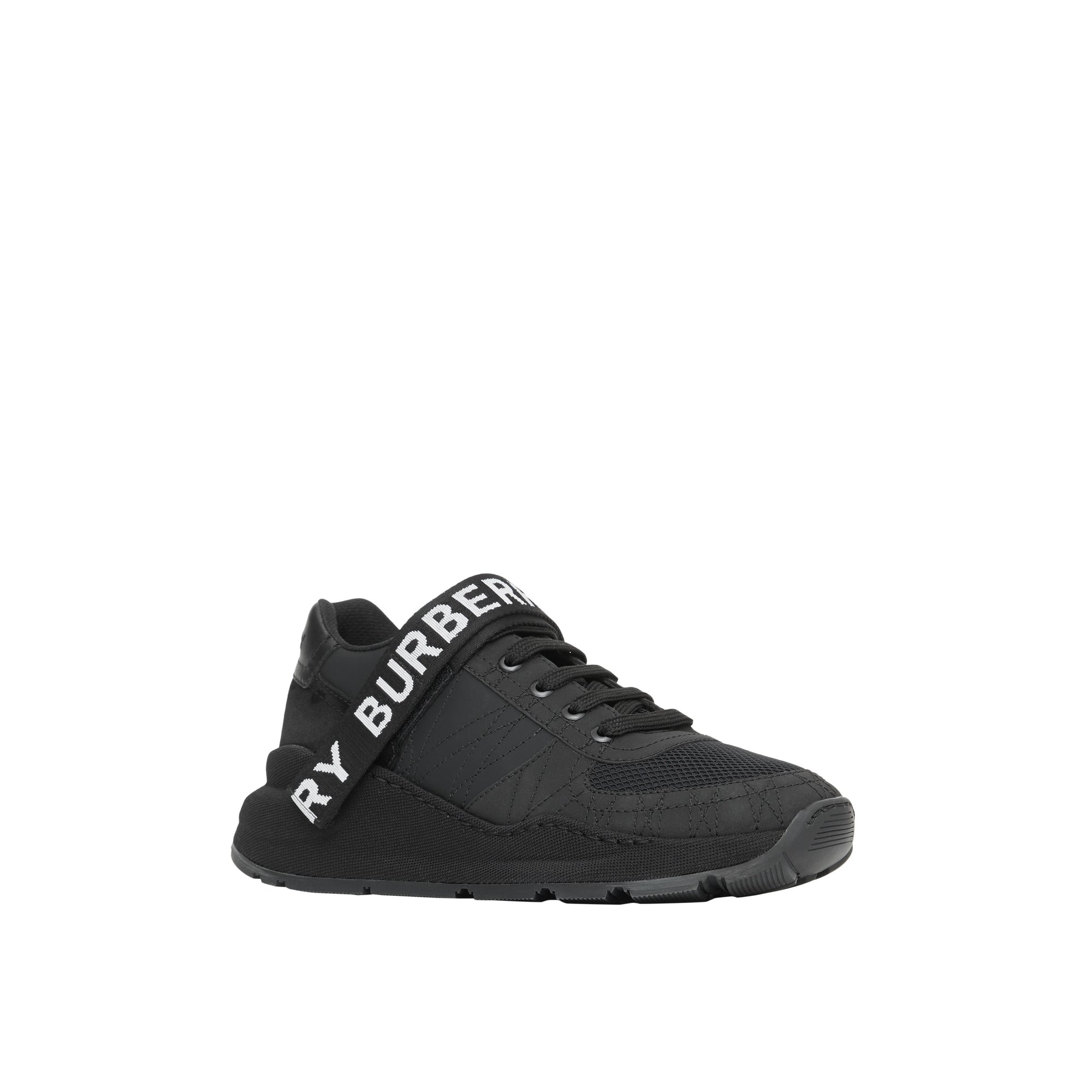BLACK Sneakers en cuir, nubuck et mesh avec logo