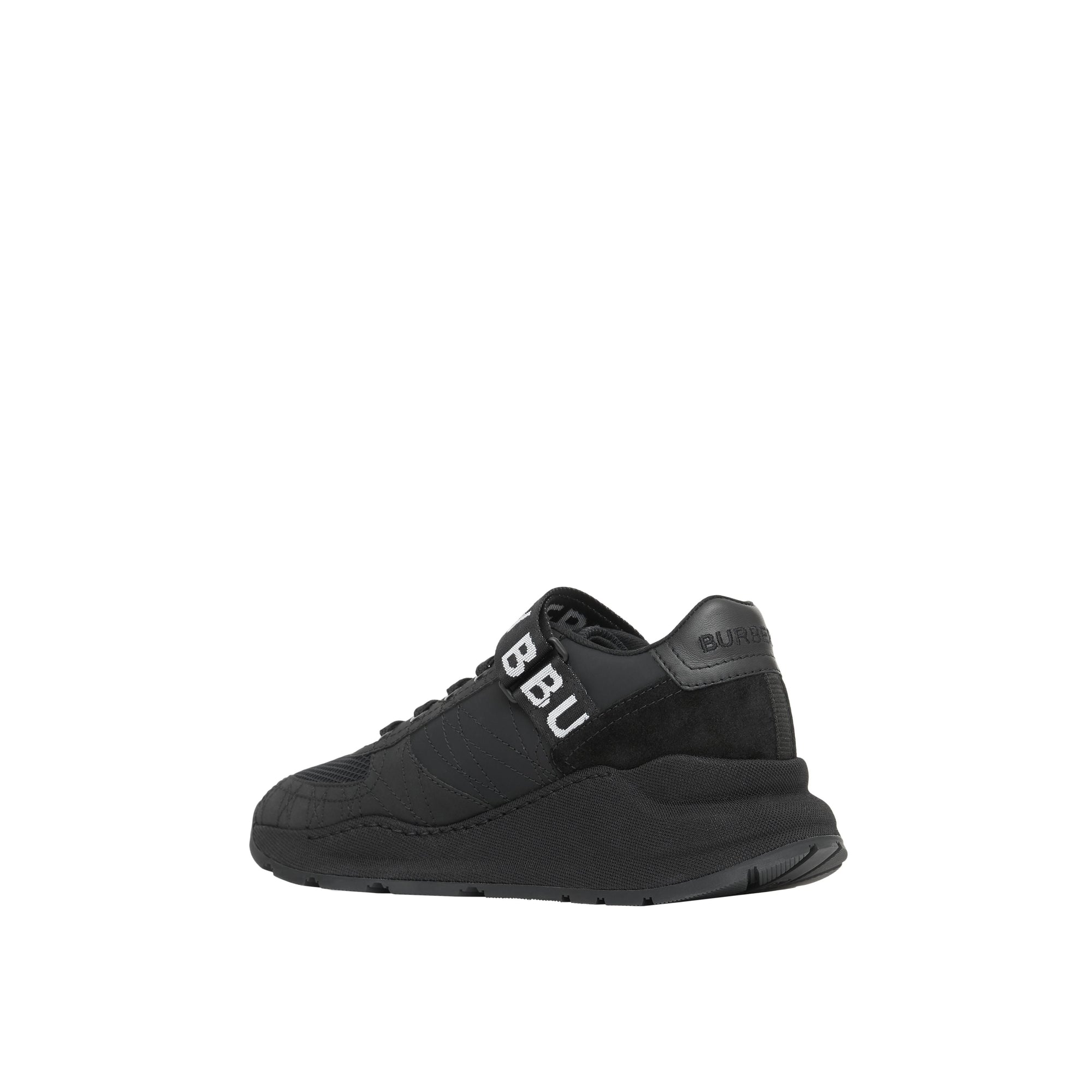BLACK Sneakers en cuir, nubuck et mesh avec logo