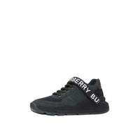 BLACK Sneakers en cuir, nubuck et mesh avec logo