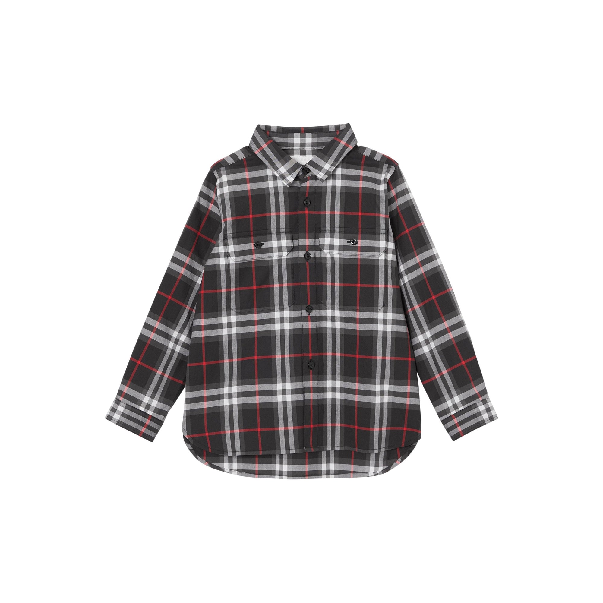 Chemise en coton vintage check - Noir