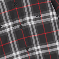 Chemise en coton vintage check - Noir