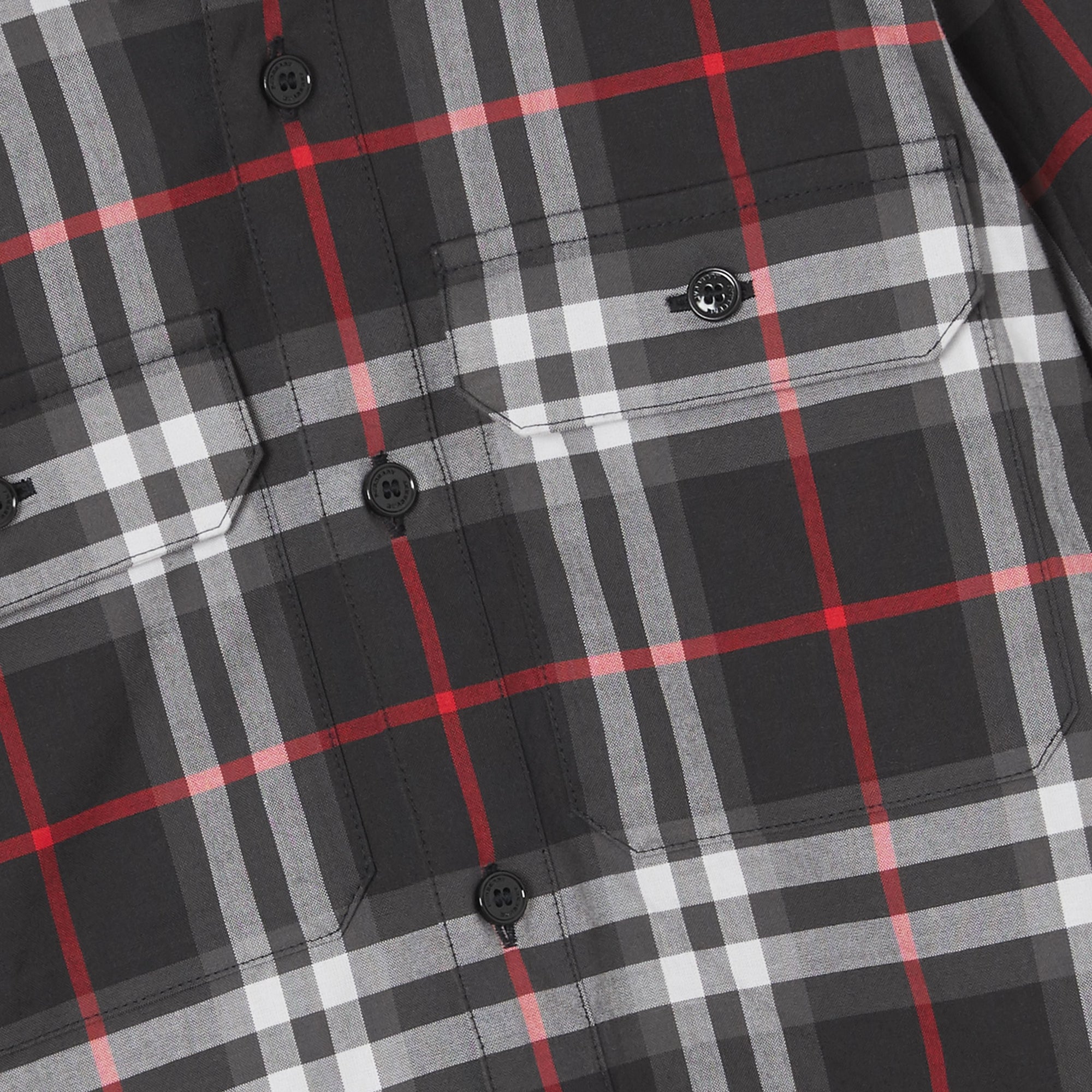 Chemise en coton vintage check - Noir