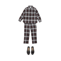 Chemise en coton vintage check - Noir